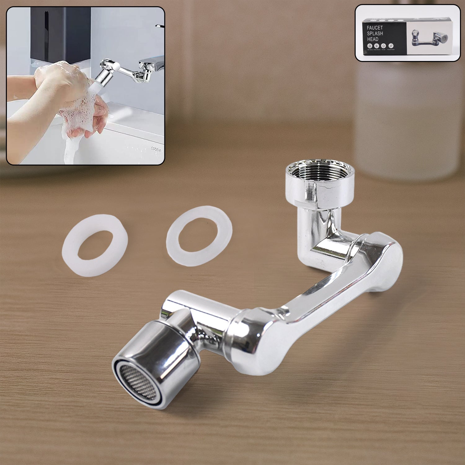 Universal Faucet Extension Splash-Proof Nozzle (1 Pc) Universal Faucet Extension Splash-Proof Nozzle (1 Pc)